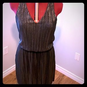 Silver and black cocktail dress
